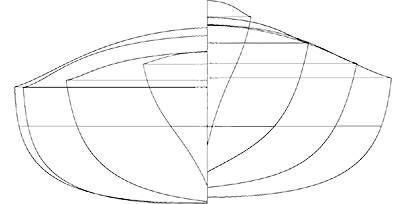 Lines view of the Freighter Canoe